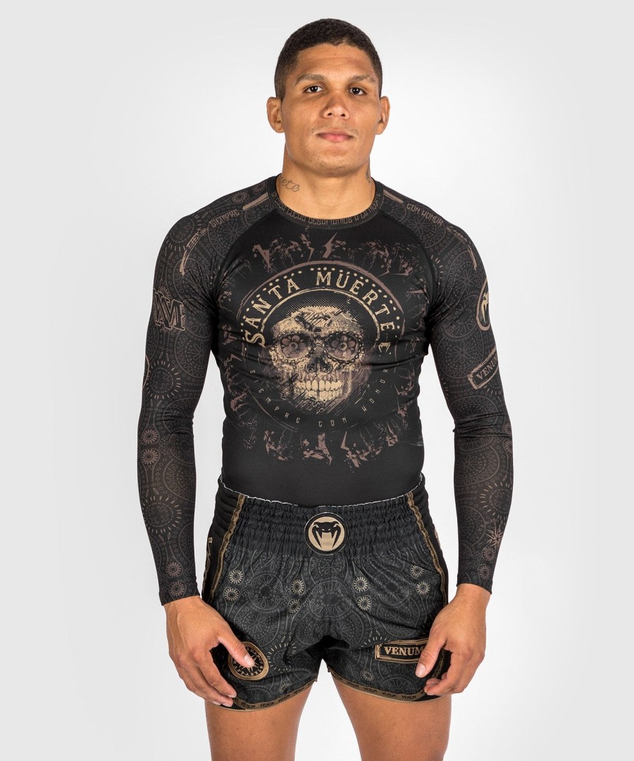venum santa muerte dark side - rashguard langærmet - sortbrun