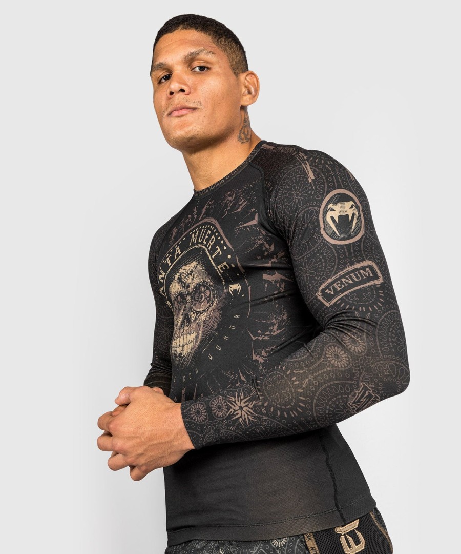 venum santa muerte dark side - rashguard langærmet - sortbrun