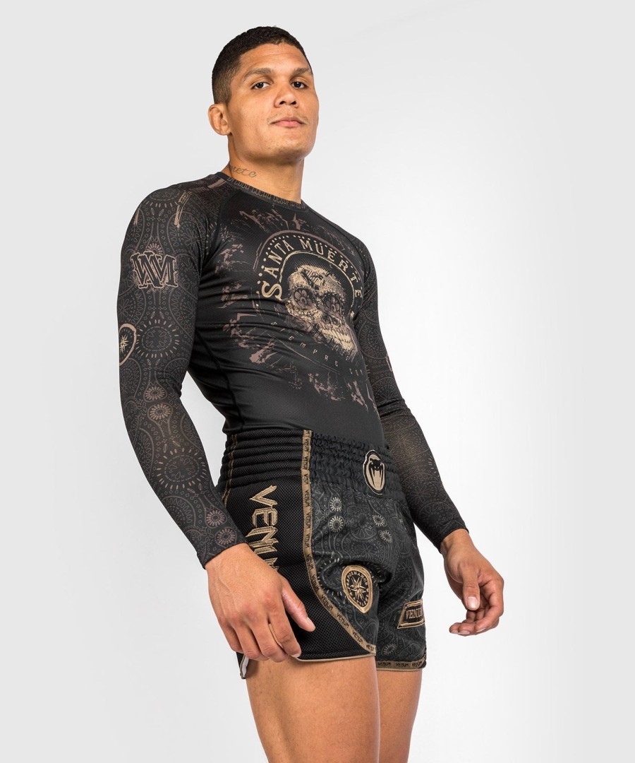 venum santa muerte dark side - rashguard langærmet - sortbrun