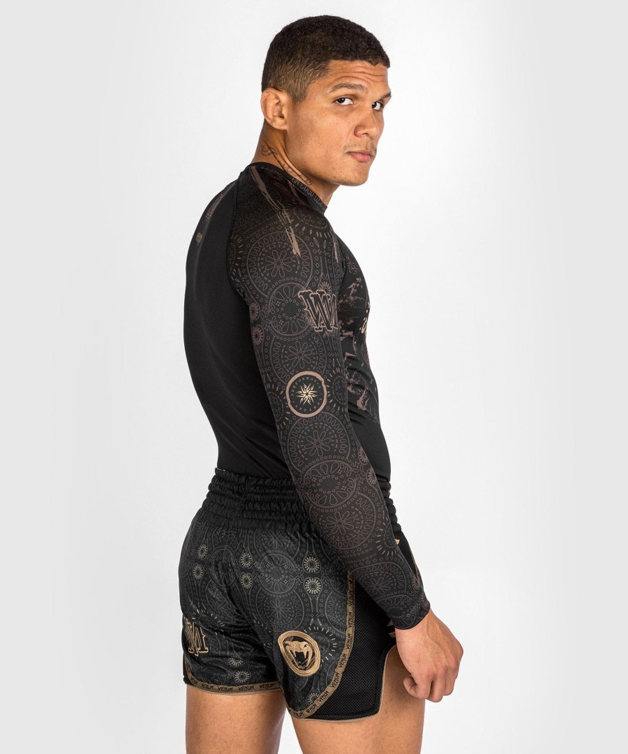 venum santa muerte dark side - rashguard langærmet - sortbrun