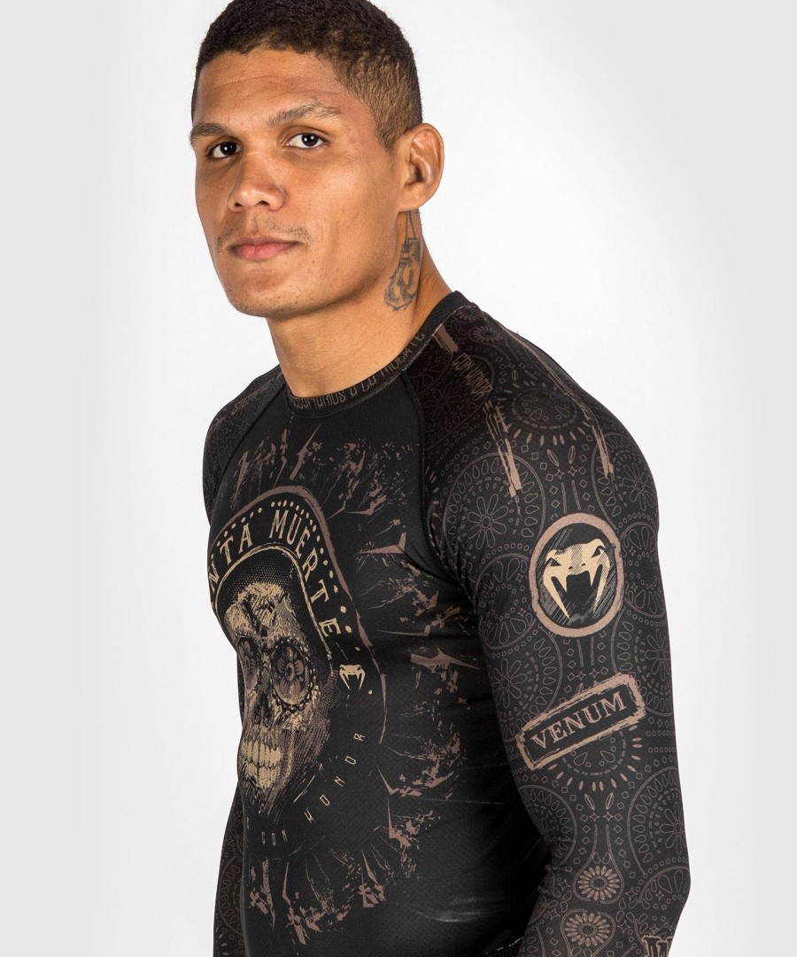 venum santa muerte dark side - rashguard langærmet - sortbrun