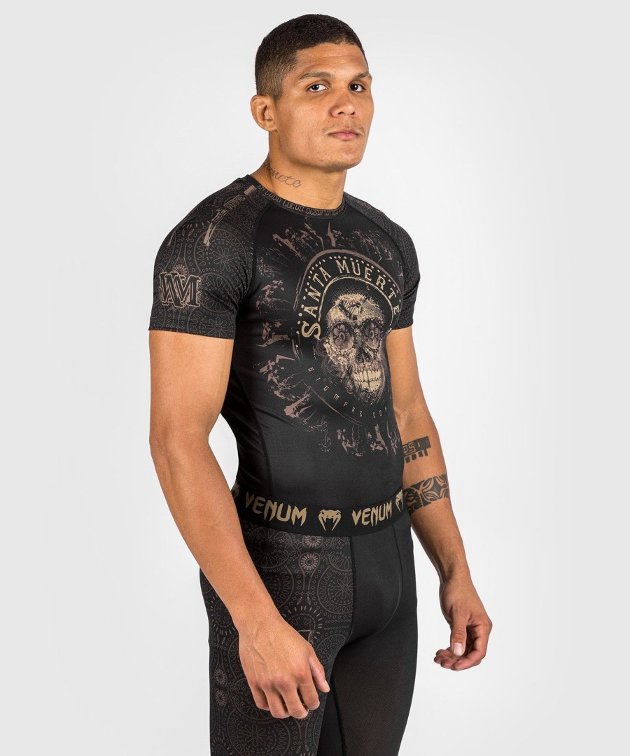 venum santa muerte dark side - rashguard kortærmet - sortbrun