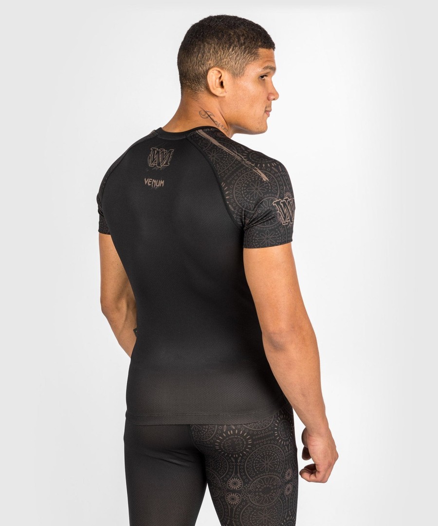 venum santa muerte dark side - rashguard kortærmet - sortbrun