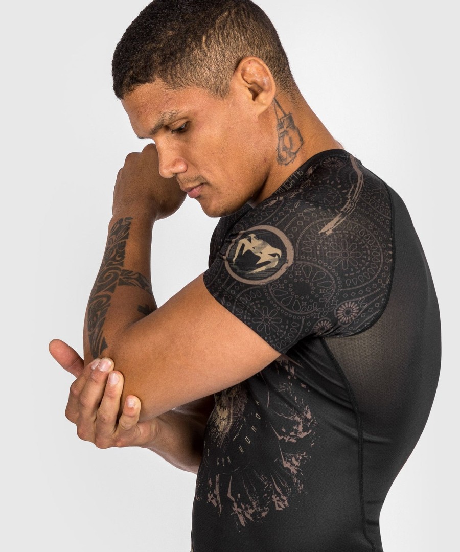 venum santa muerte dark side - rashguard kortærmet - sortbrun