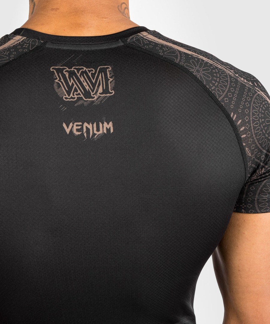 venum santa muerte dark side - rashguard kortærmet - sortbrun