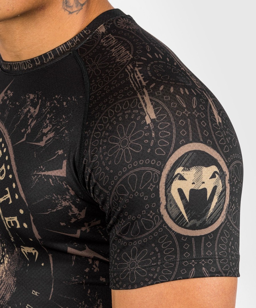 venum santa muerte dark side - rashguard kortærmet - sortbrun