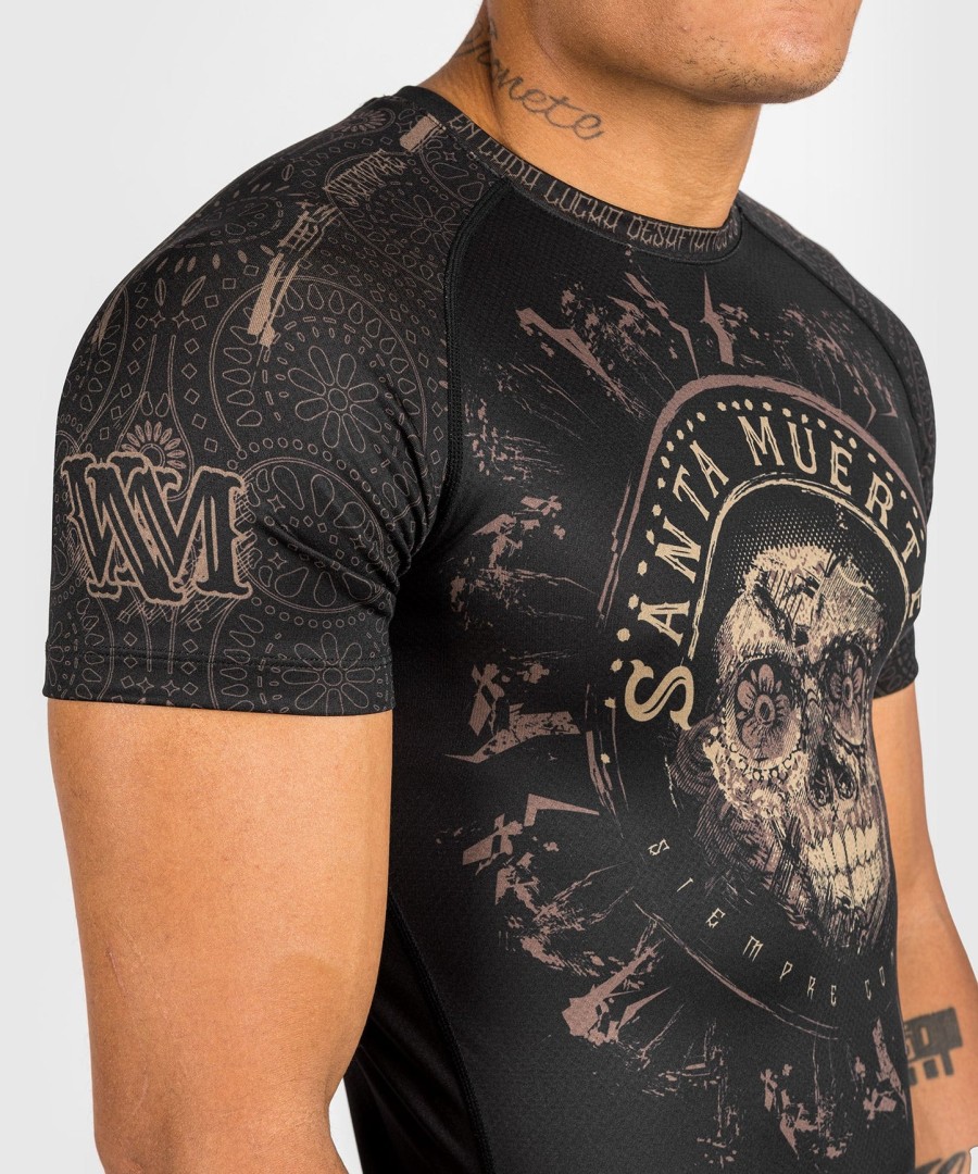 venum santa muerte dark side - rashguard kortærmet - sortbrun