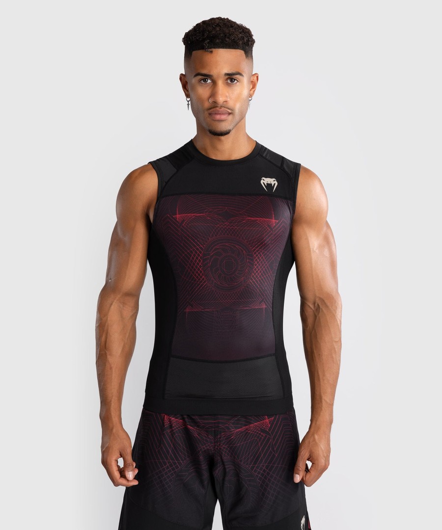 venum g-fit air herre Ærmeløs rashguard - dyb sortildrød