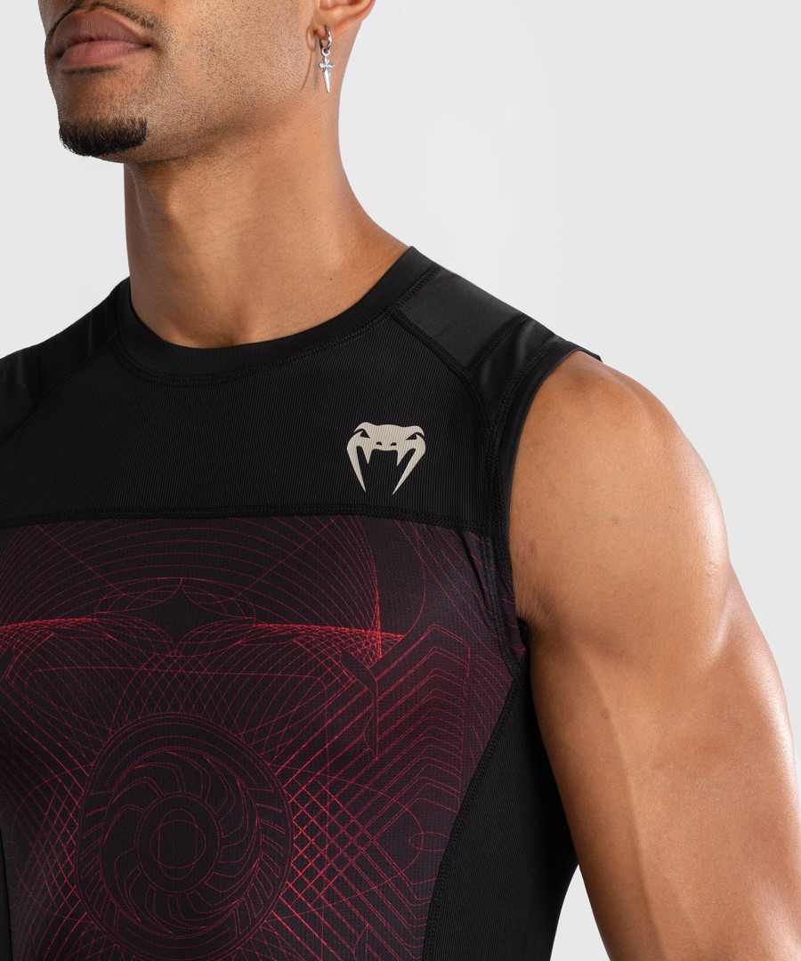 venum g-fit air herre Ærmeløs rashguard - dyb sortildrød