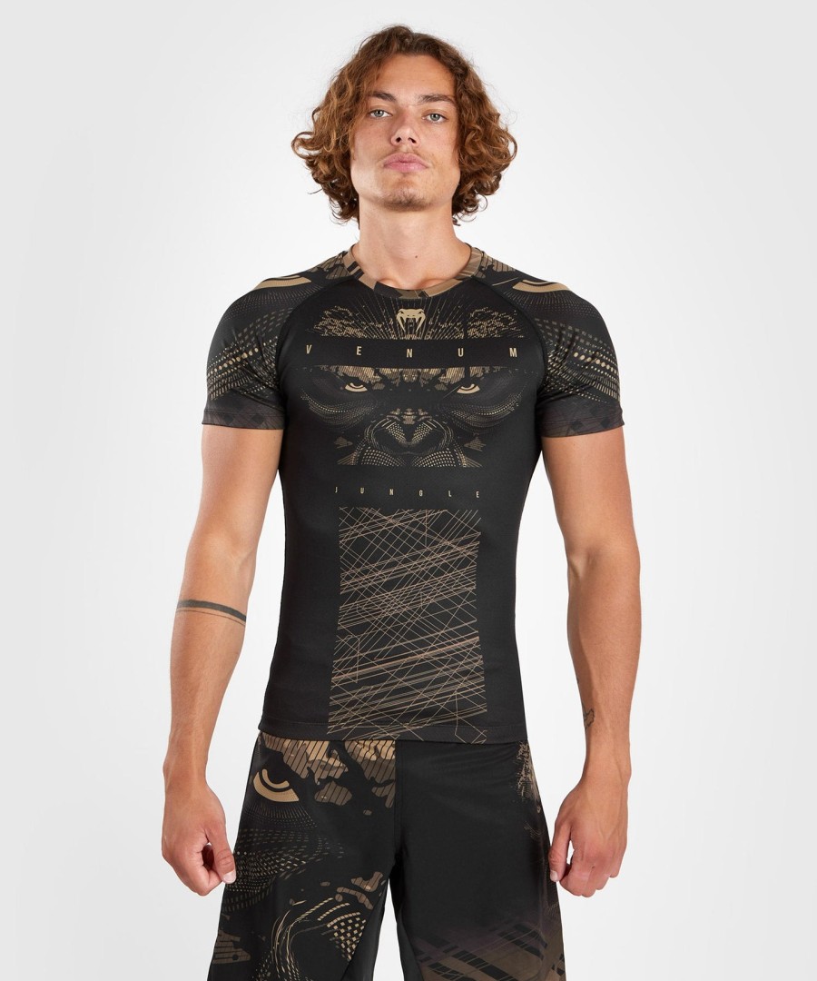 venum gorilla jungle rashguard kortærmet - sortsand