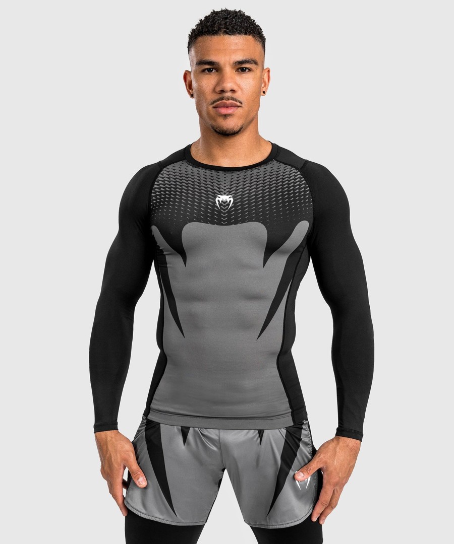 venum attack herre langærmet rashguard - sortgrå