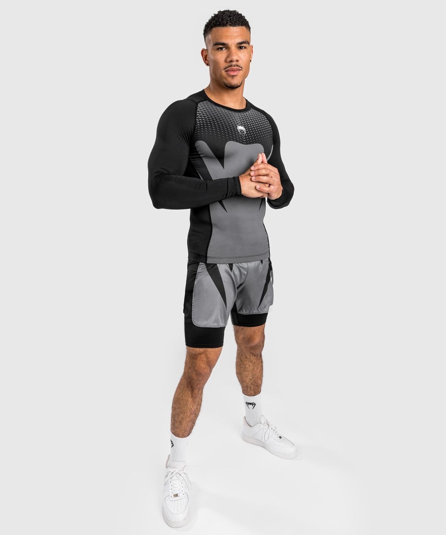 venum attack herre langærmet rashguard - sortgrå