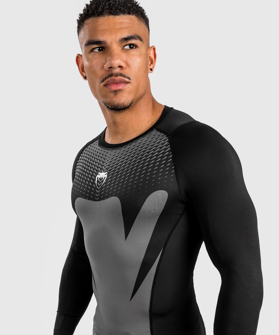 venum attack herre langærmet rashguard - sortgrå