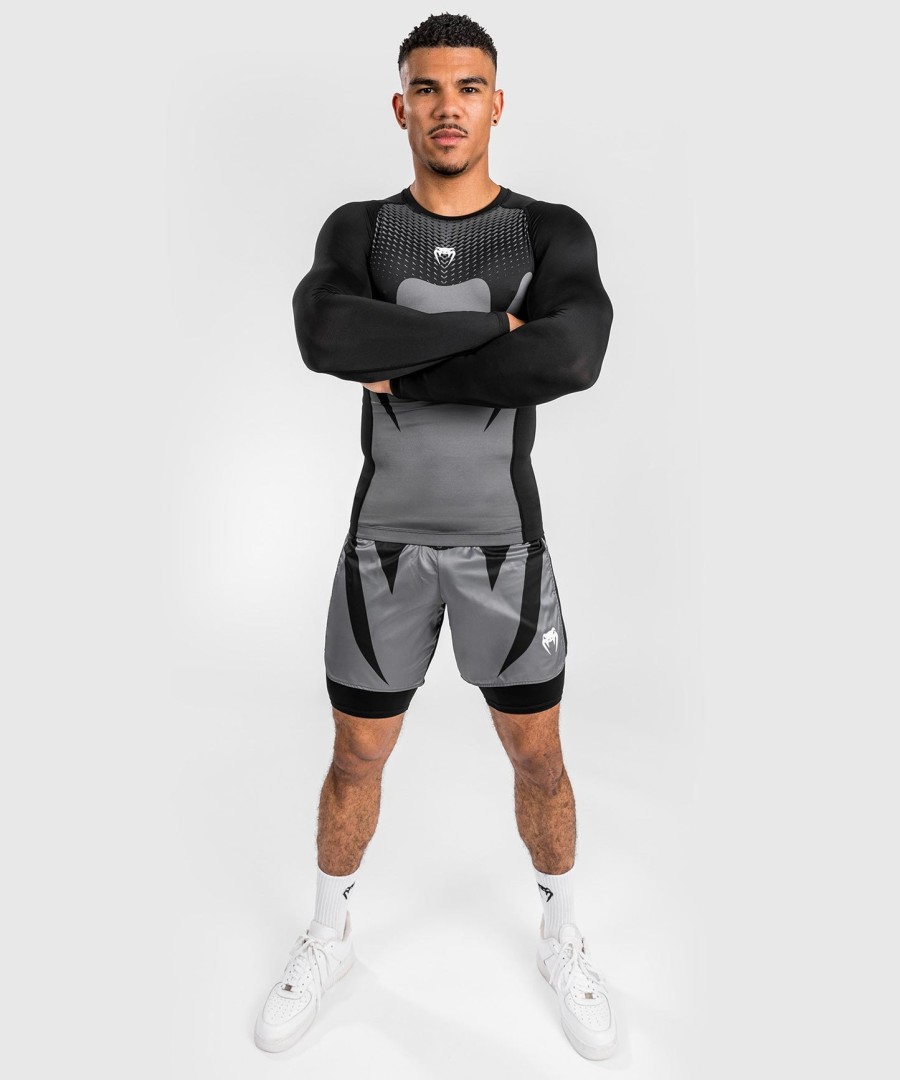 venum attack herre langærmet rashguard - sortgrå