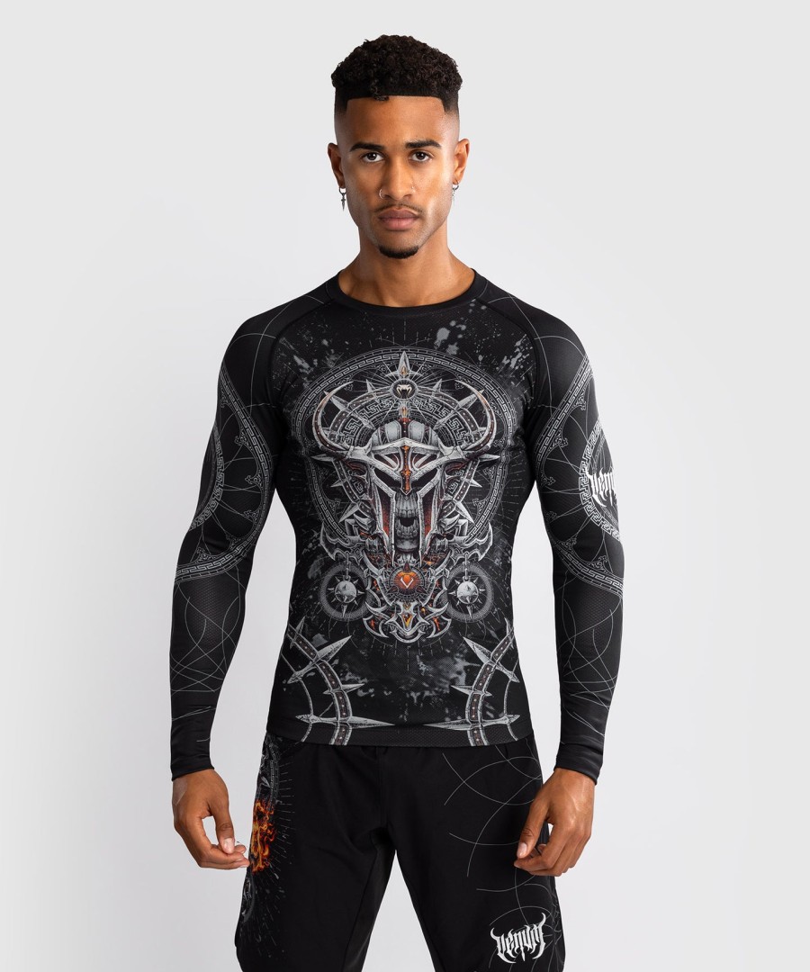 venum gladiator 5.0 herre langærmet rashguard - sortsølv