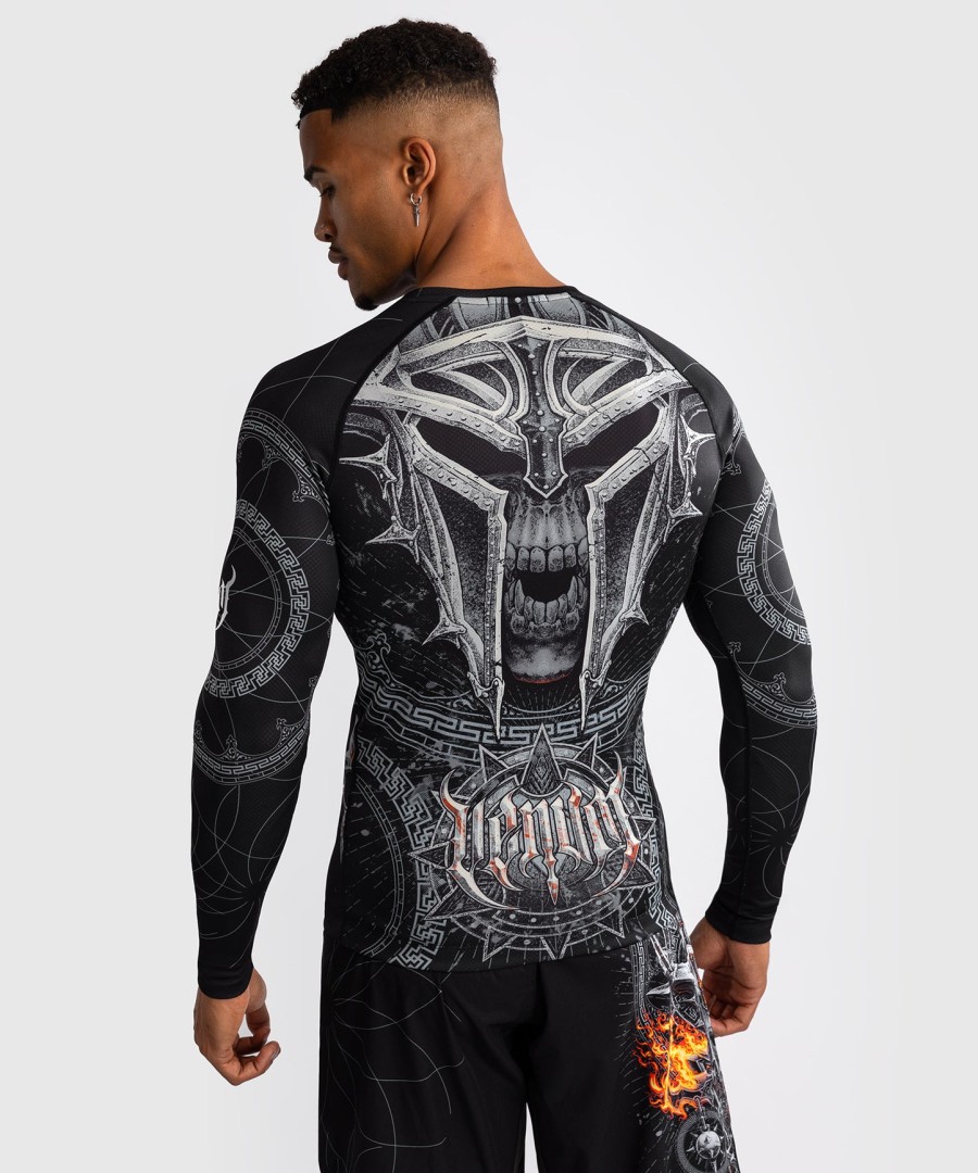 venum gladiator 5.0 herre langærmet rashguard - sortsølv