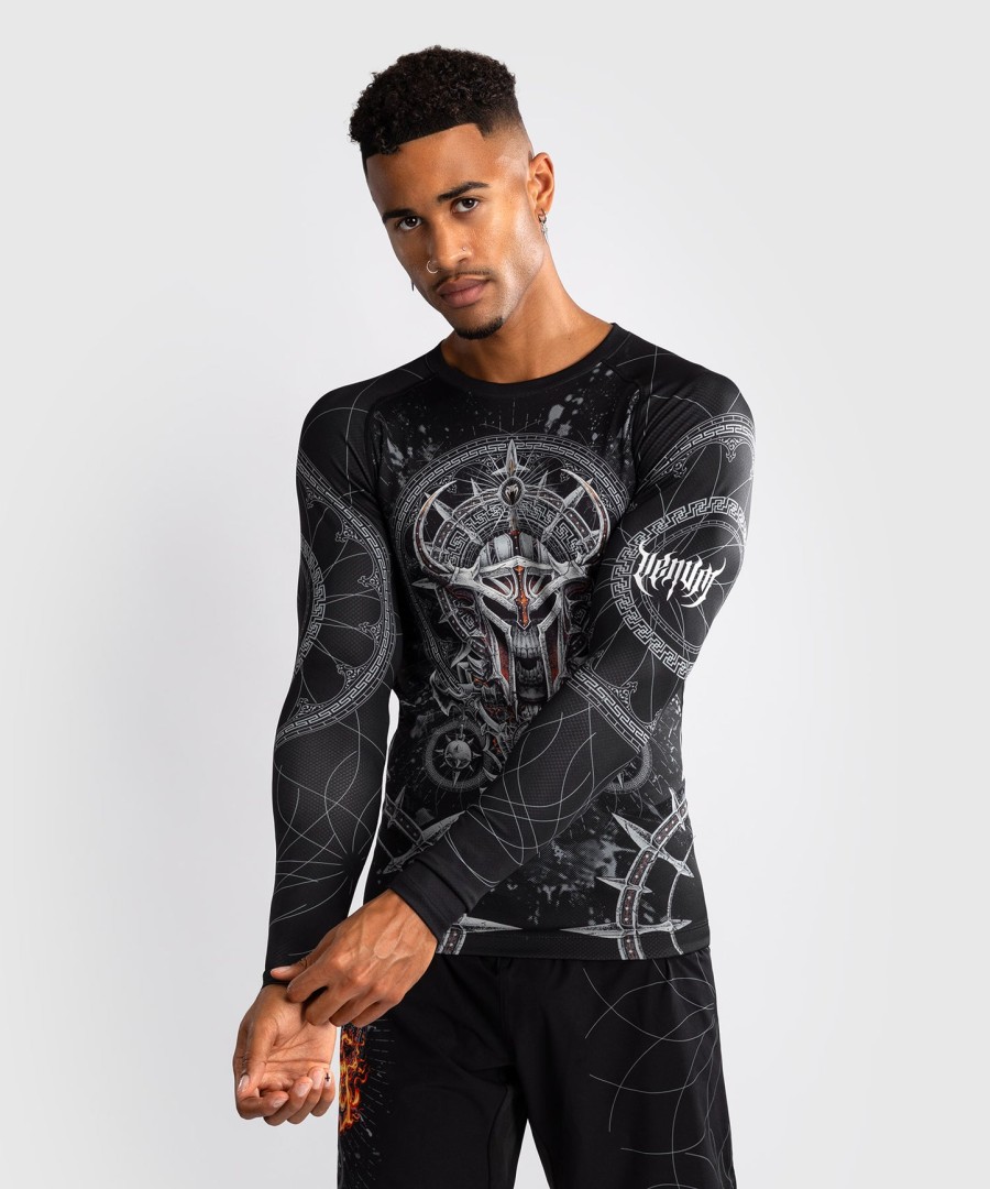 venum gladiator 5.0 herre langærmet rashguard - sortsølv