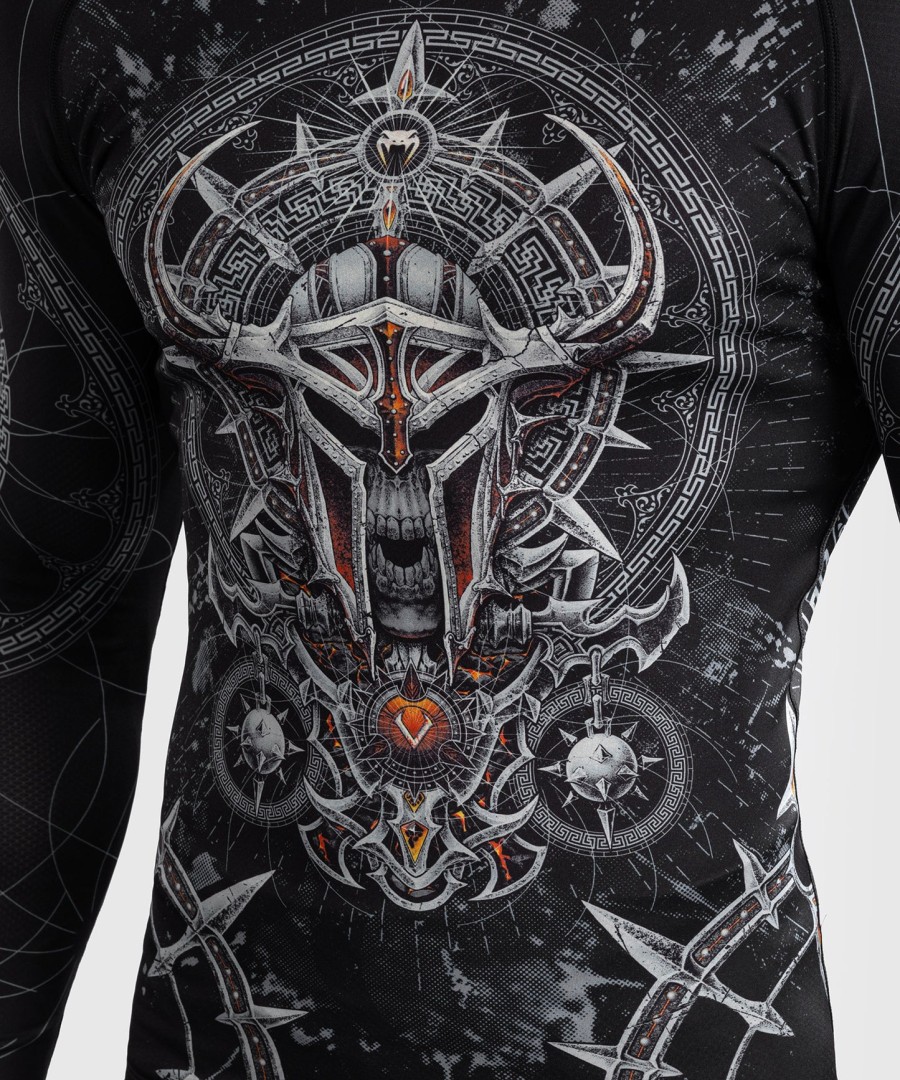 venum gladiator 5.0 herre langærmet rashguard - sortsølv