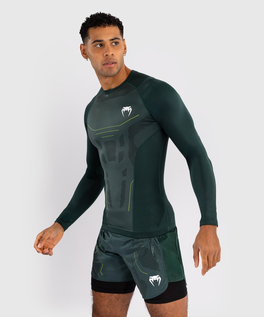venum technical 3.0 langærmet rashguard - skovgrøn