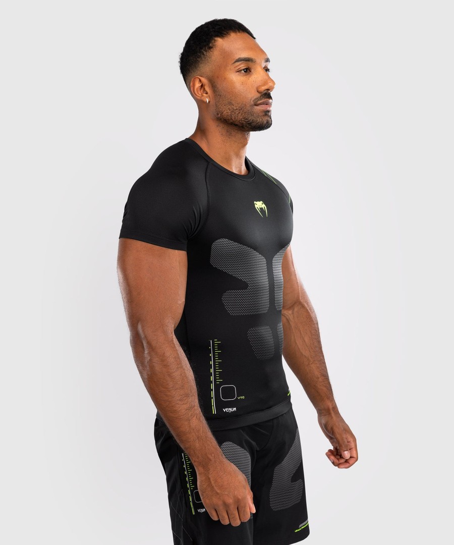 venum training camp 4.0 kortærmet rashguard - sortneongrøn