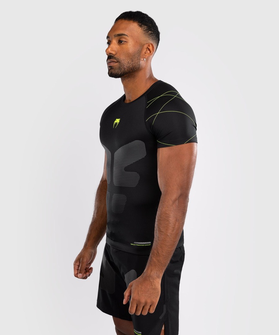 venum training camp 4.0 kortærmet rashguard - sortneongrøn