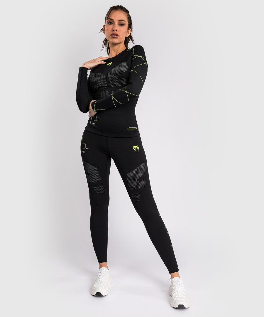venum training camp 4.0 langærmet rashguard - sortneongrøn