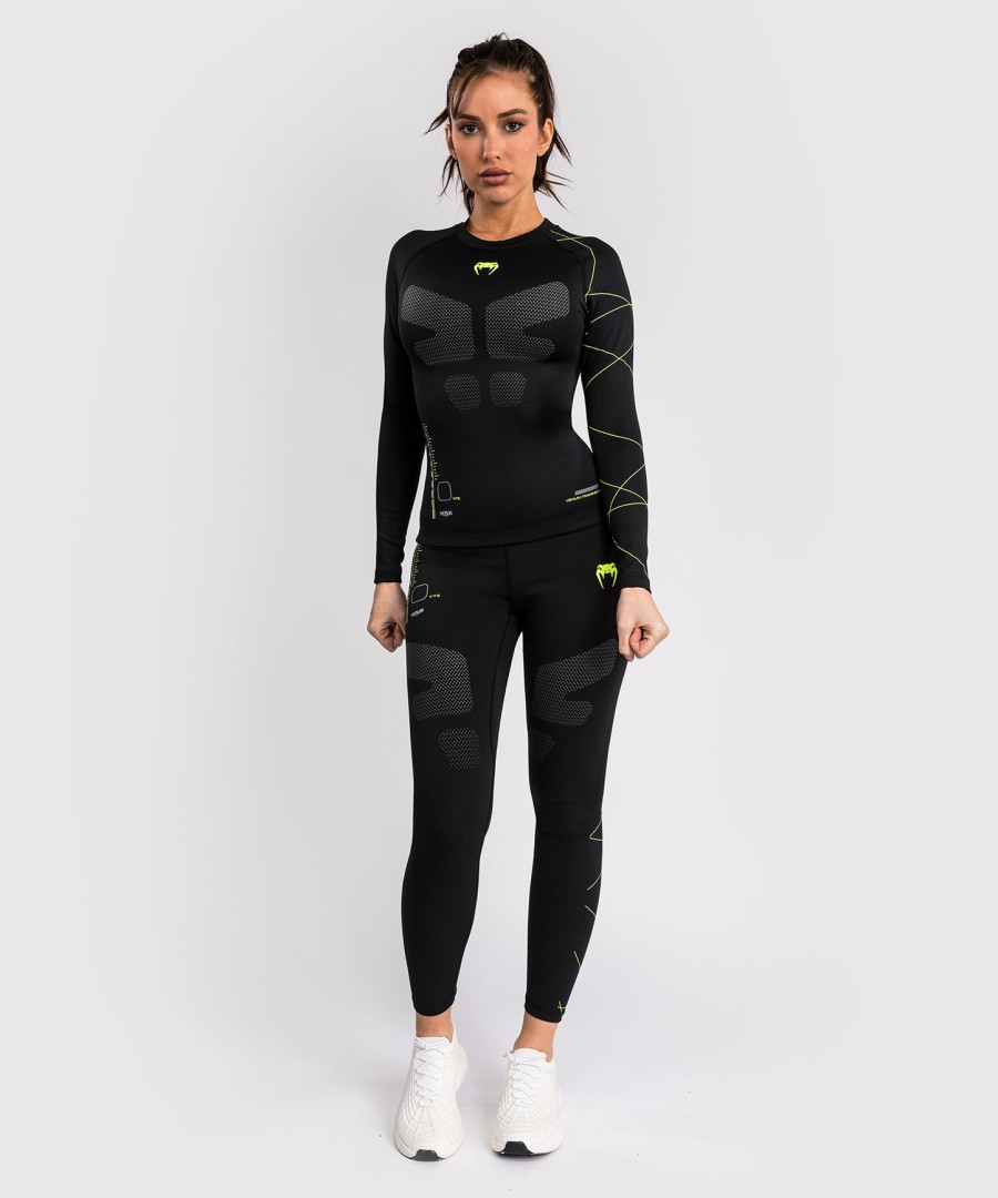 venum training camp 4.0 langærmet rashguard - sortneongrøn