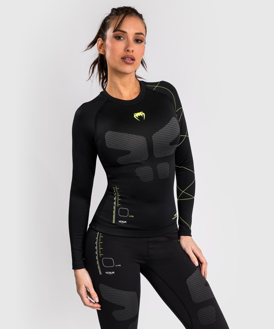 venum training camp 4.0 langærmet rashguard - sortneongrøn