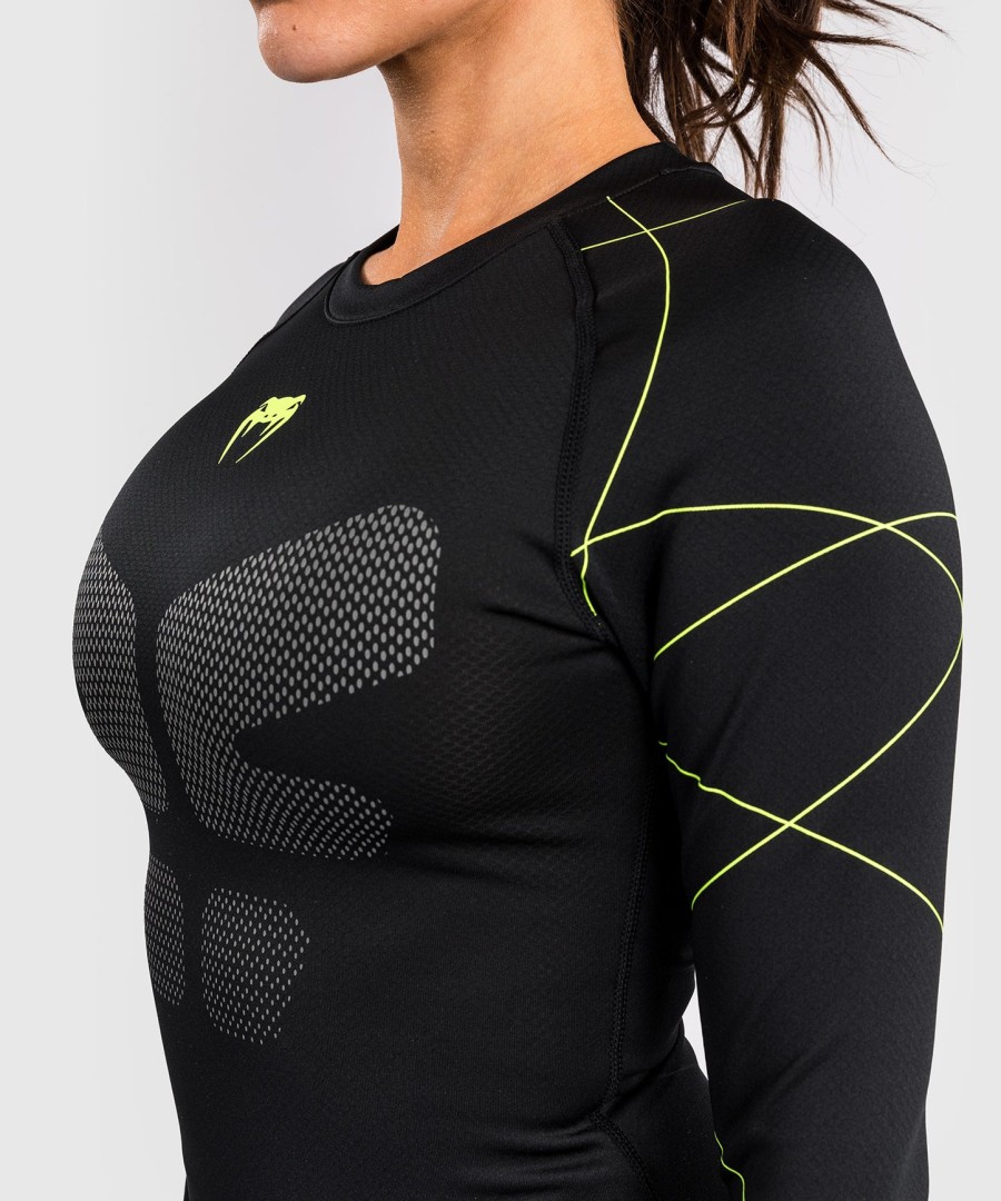 venum training camp 4.0 langærmet rashguard - sortneongrøn