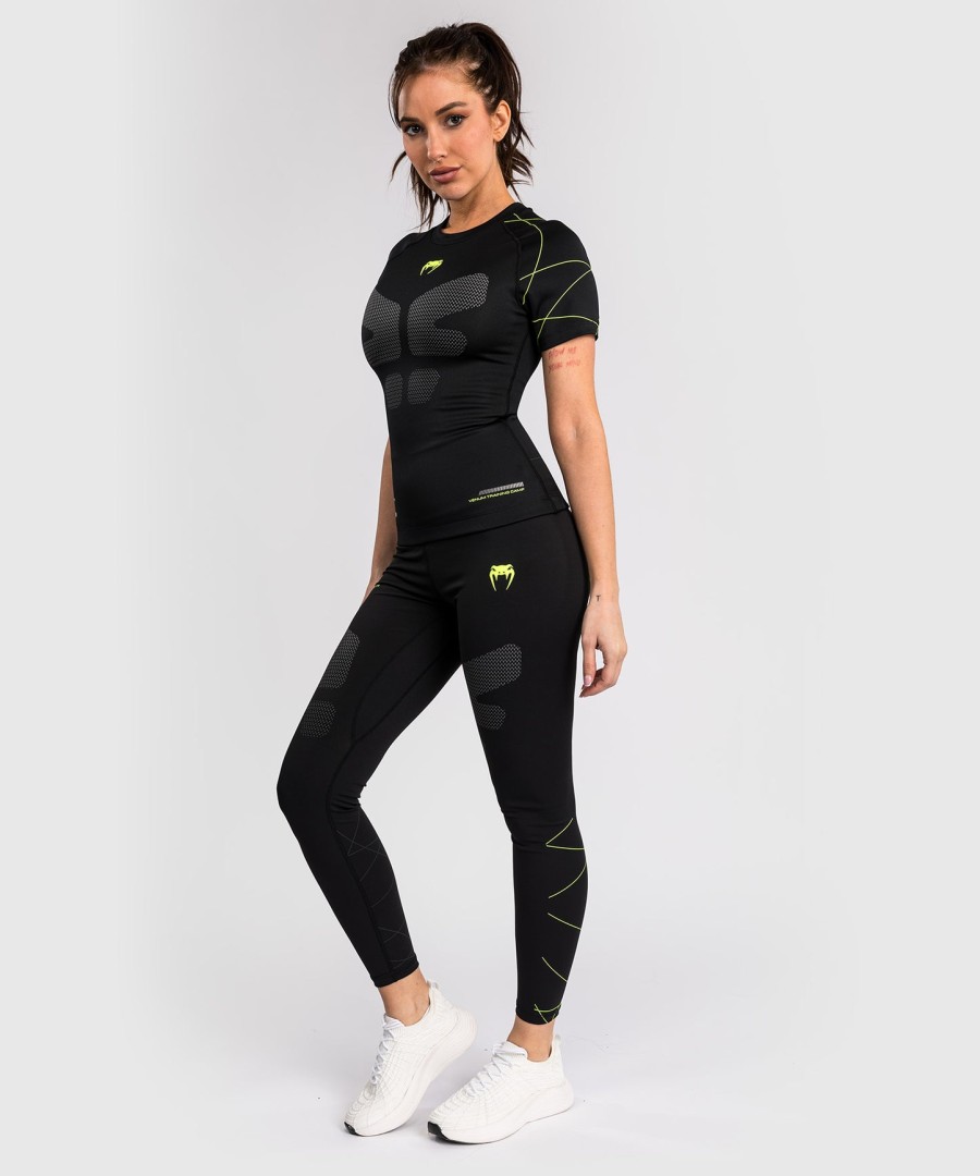 venum training camp 4.0 kortærmet rashguard - sortneongrøn