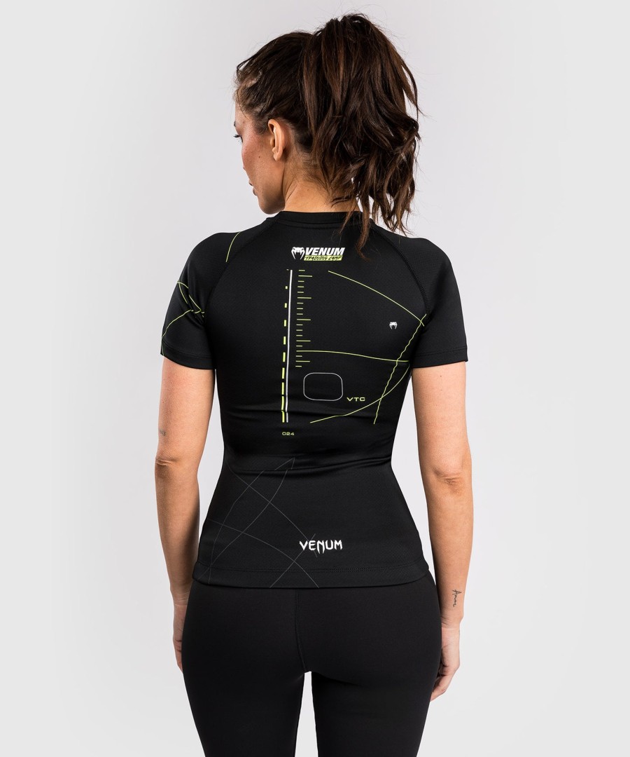 venum training camp 4.0 kortærmet rashguard - sortneongrøn