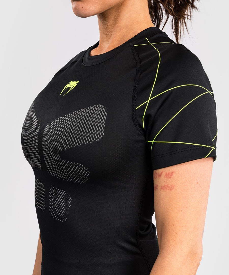 venum training camp 4.0 kortærmet rashguard - sortneongrøn