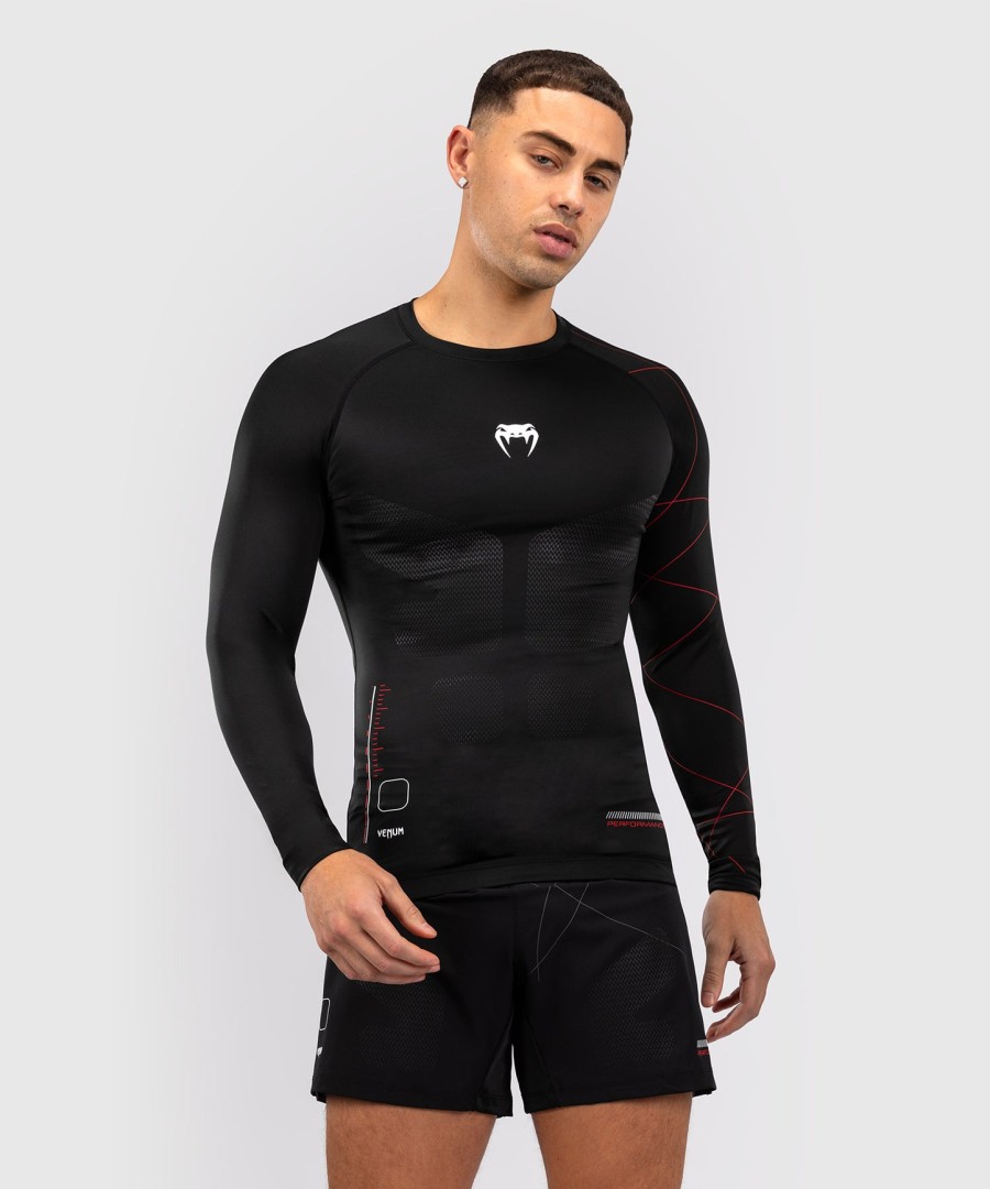 venum tactical xt herre langærmet rashguard - sortildrød