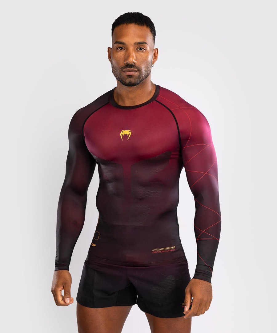 venum tactical xt herre langærmet rashguard - sortbordeauxrosaguld
