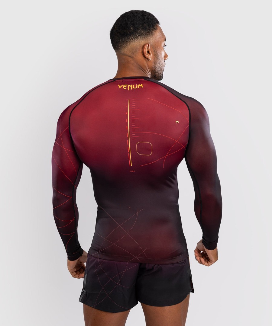 venum tactical xt herre langærmet rashguard - sortbordeauxrosaguld
