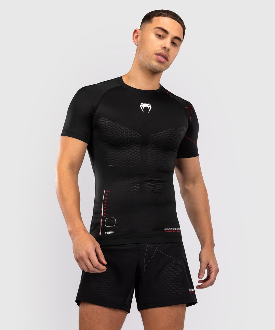 venum tactical xt kortærmet rashguard - sortildrød