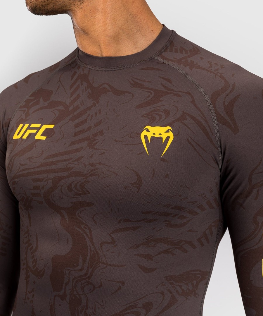 ufc fusion by venum fight week herre performance langærmet rashguard - jordbrun