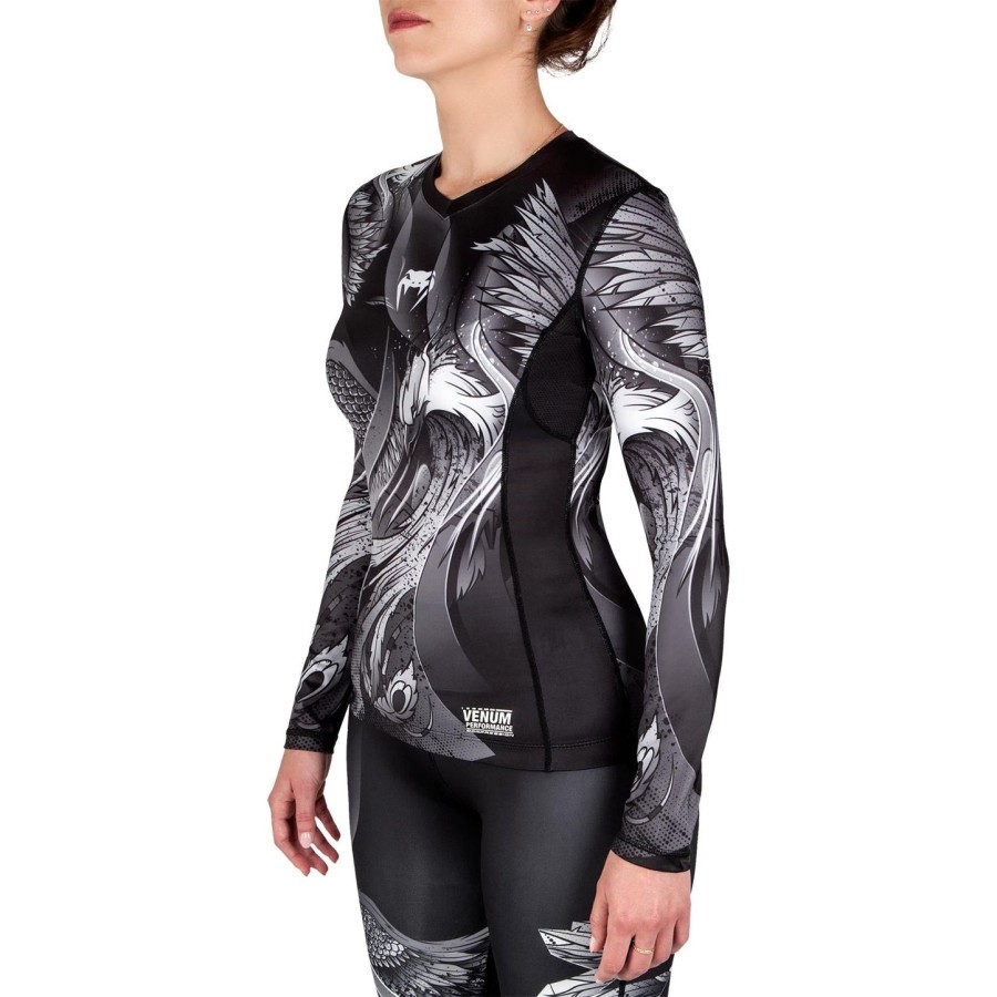 venum phoenix rashguard - langærmet - sorthvid - til kvinder
