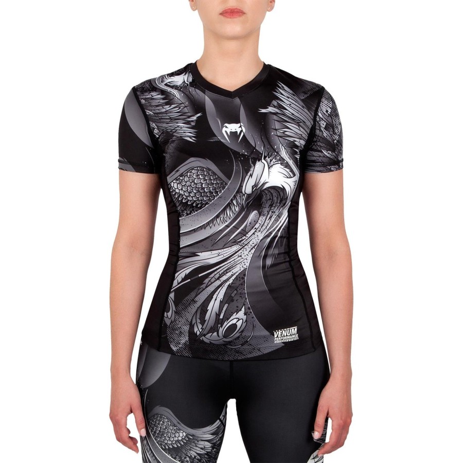 venum phoenix rashguard - kortærmet - sorthvid - til kvinder
