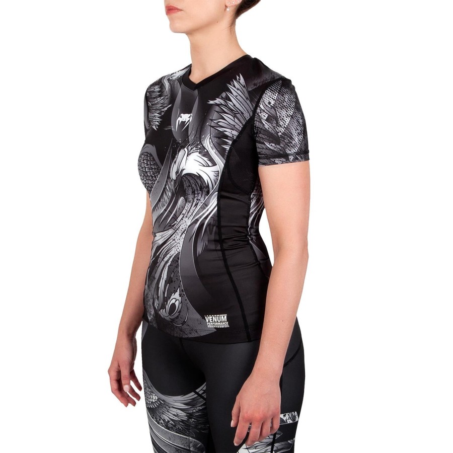 venum phoenix rashguard - kortærmet - sorthvid - til kvinder