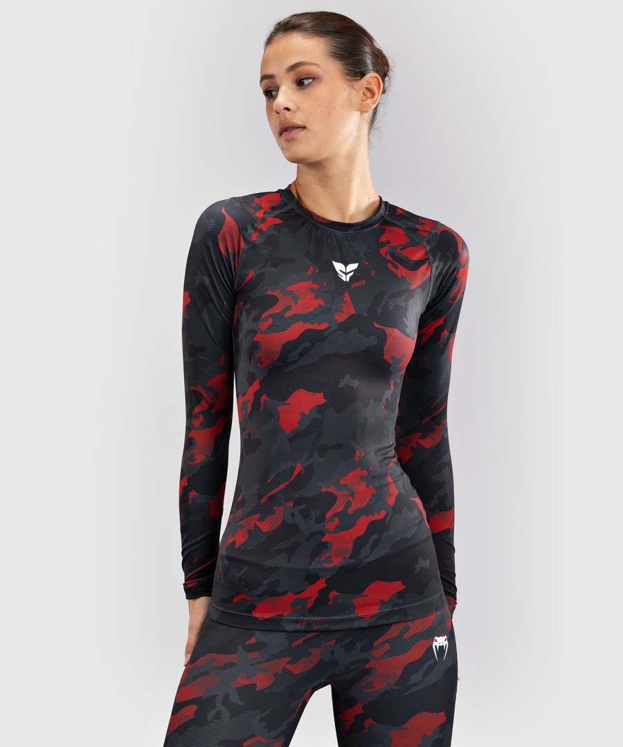 venum x sophia rose dame langærmet rashguard - urban rød camo