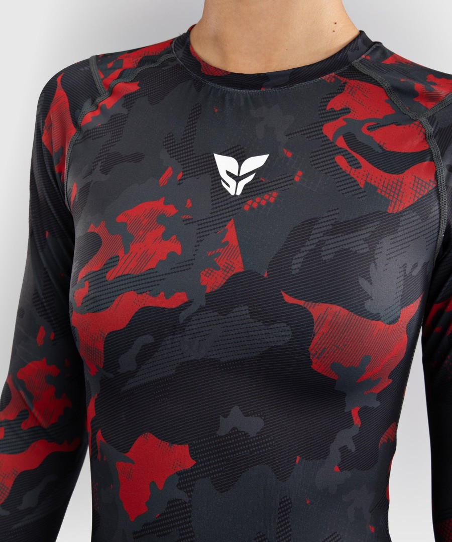 venum x sophia rose dame langærmet rashguard - urban rød camo