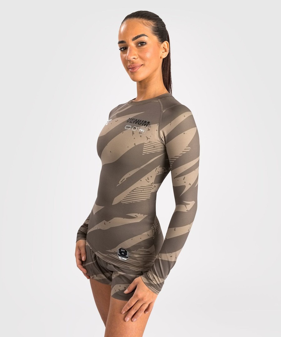 ufc adrenaline by venum fight week dame performance langærmet rashguard - desert camo