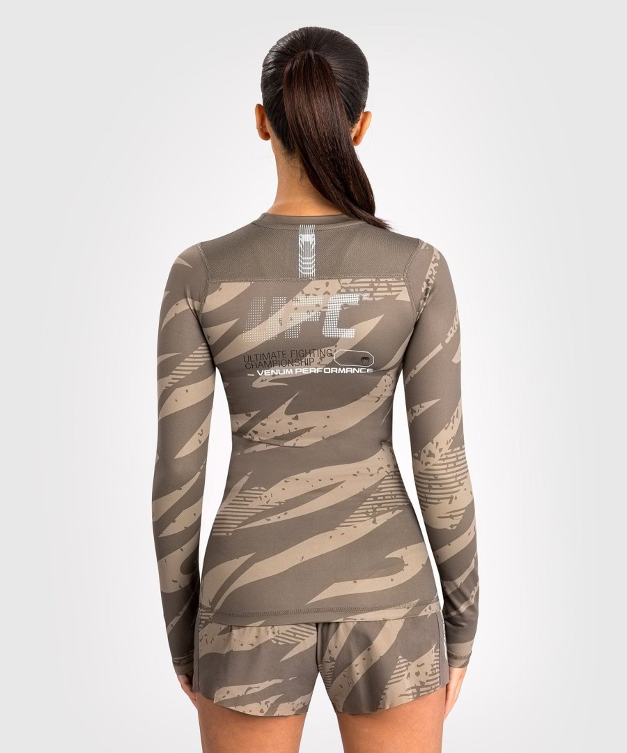 ufc adrenaline by venum fight week dame performance langærmet rashguard - desert camo