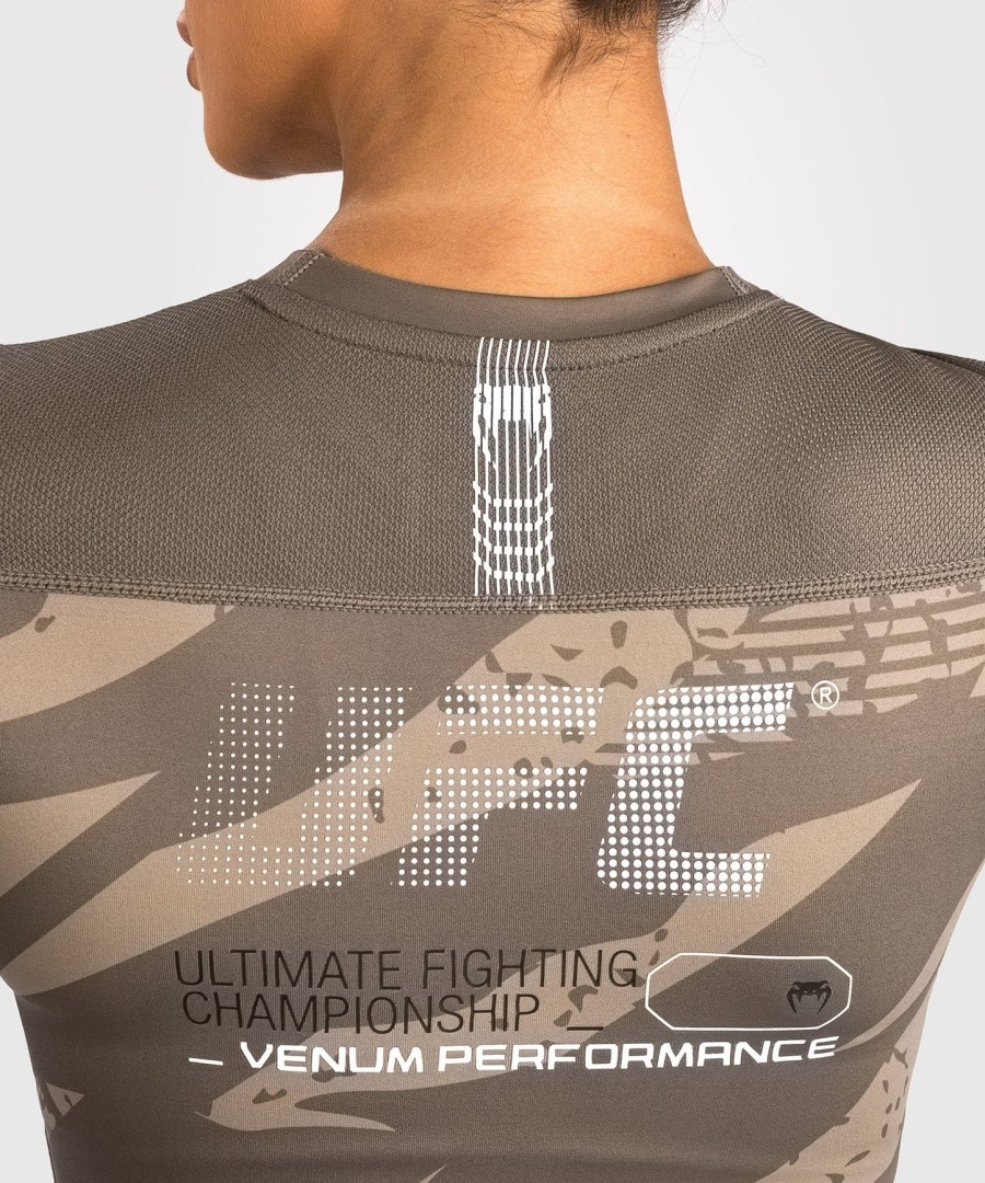 ufc adrenaline by venum fight week dame performance langærmet rashguard - desert camo