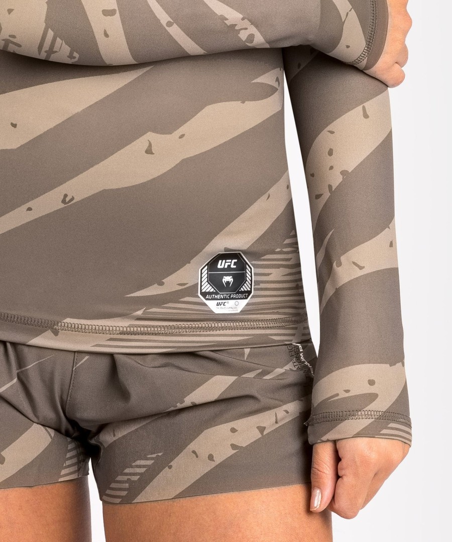 ufc adrenaline by venum fight week dame performance langærmet rashguard - desert camo
