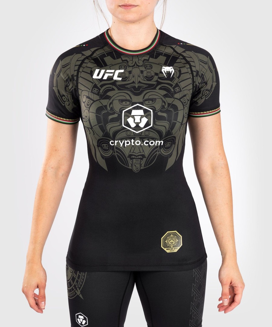 noche ufc af venum authentic fight night kvinders performance kortærmet rashguard - sort