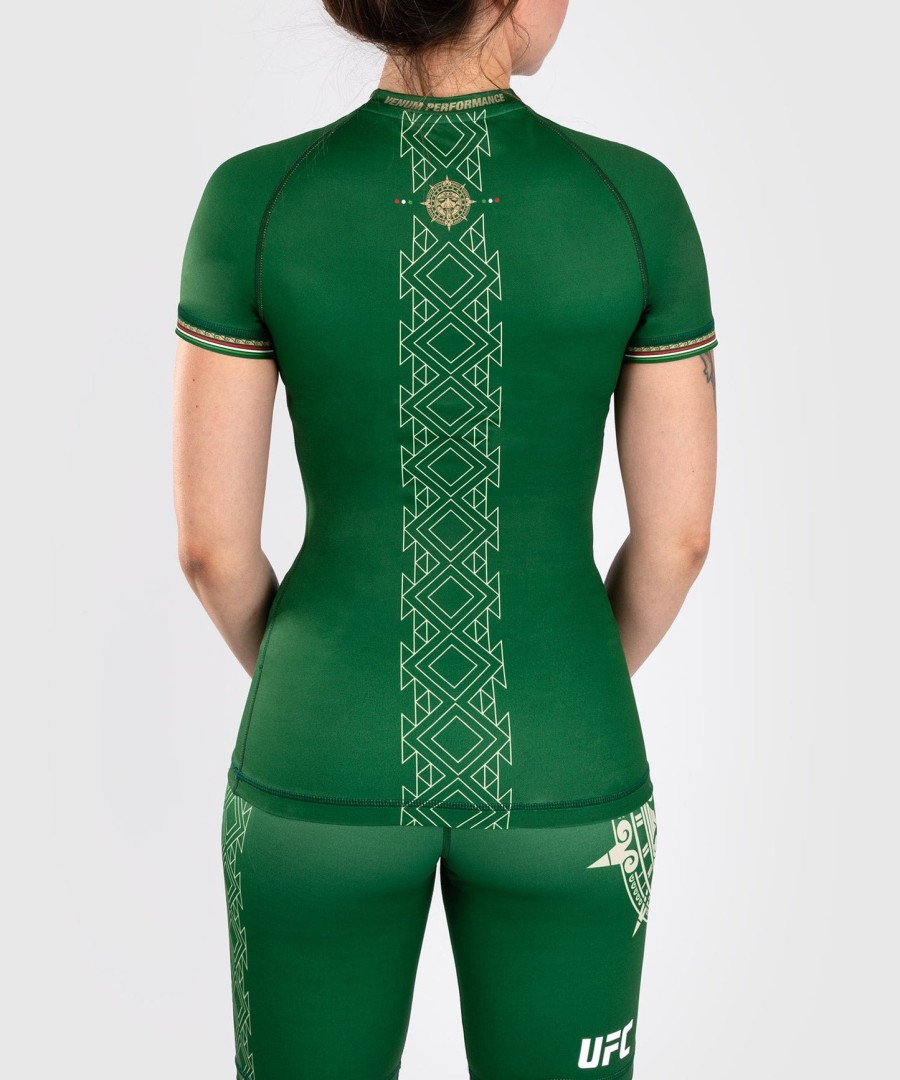 noche ufc by venum authentic fight night kvinder performance kortærmet rashguard - grøn