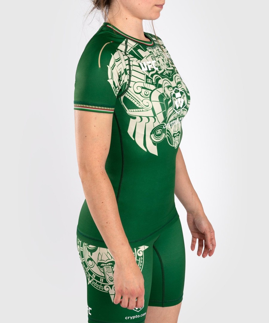 noche ufc by venum authentic fight night kvinder performance kortærmet rashguard - grøn
