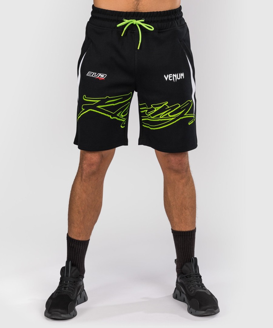 venum x bud racing herre bomuldsshorts - sorthvidlimegrøn